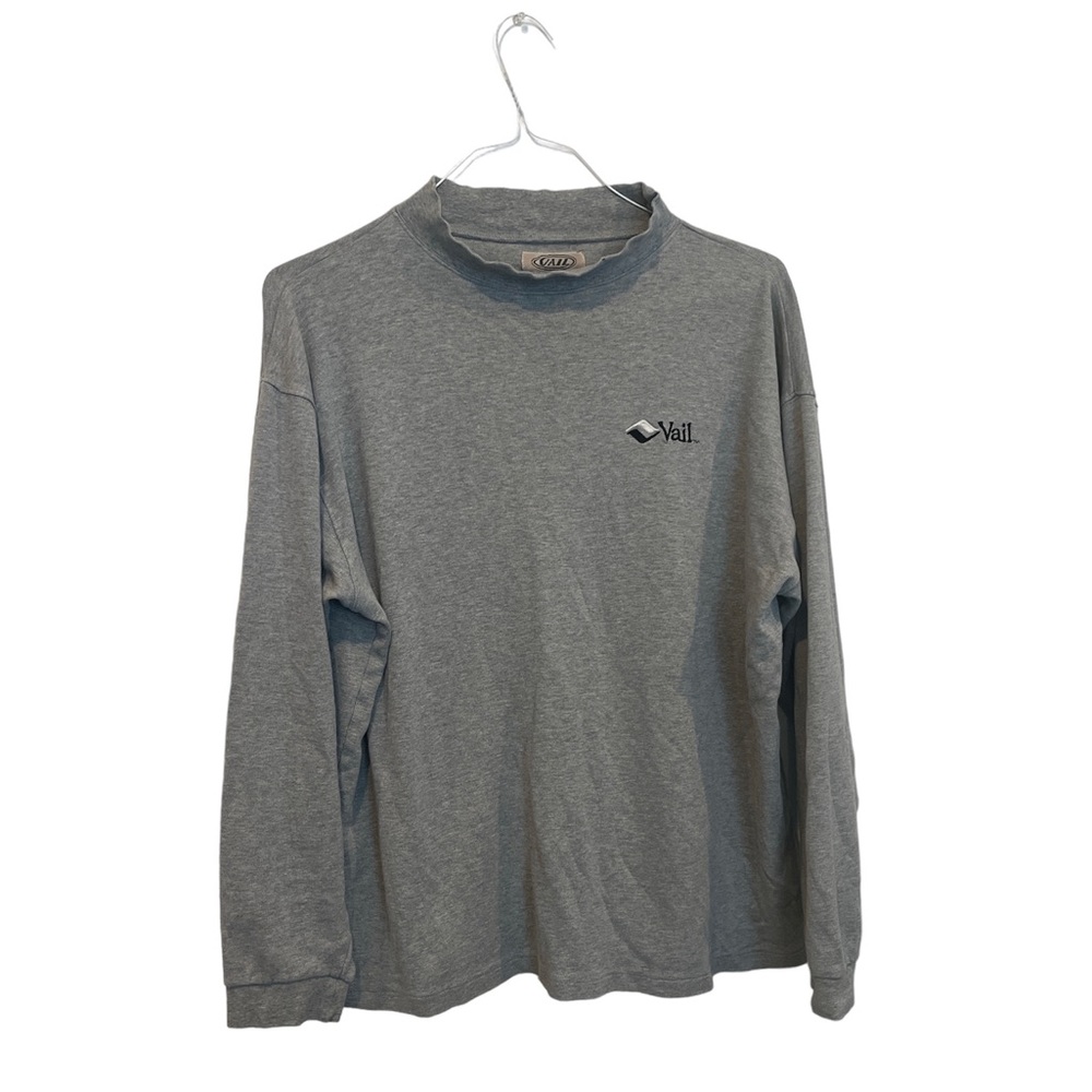 Vintage Vail Colorado Adult‎ Thick Long Sleeve XL Gray Ski Resort Mountain Logo